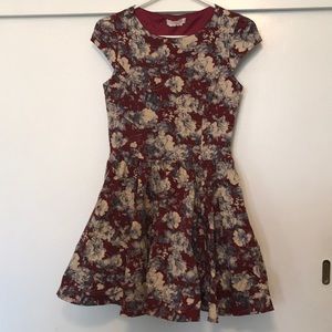 Vintage red floral dress